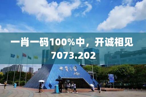 一肖一码100%中，开诚相见 7073.202