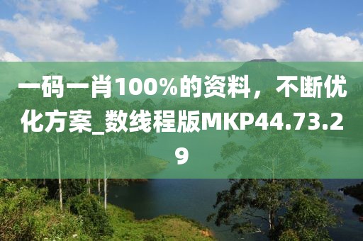 一码一肖100%的资料，不断优化方案_数线程版MKP44.73.29