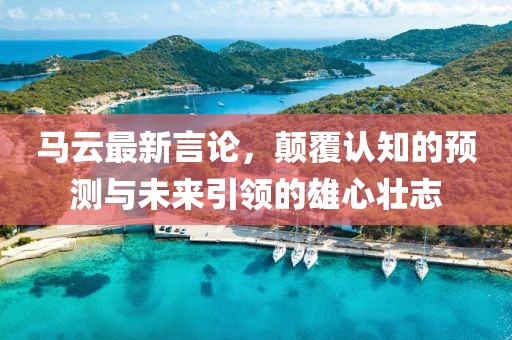 马云最新言论，颠覆认知的预测与未来引领的雄心壮志