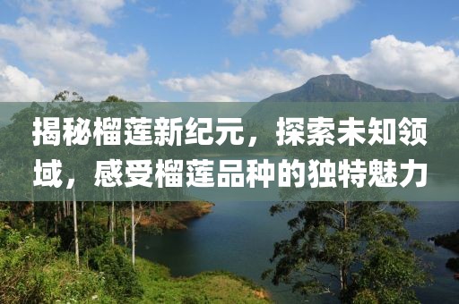 揭秘榴莲新纪元，探索未知领域，感受榴莲品种的独特魅力