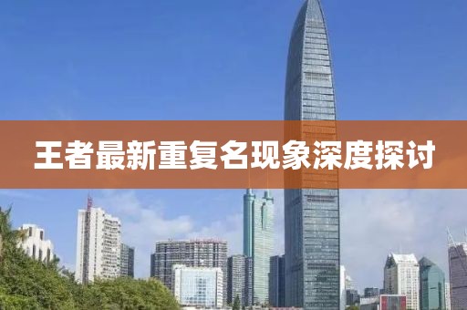 王者最新重复名现象深度探讨