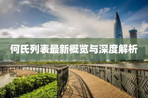 何氏列表最新概览与深度解析