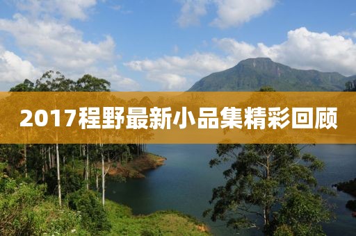 2017程野最新小品集精彩回顾