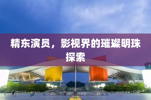 精东演员，影视界的璀璨明珠探索