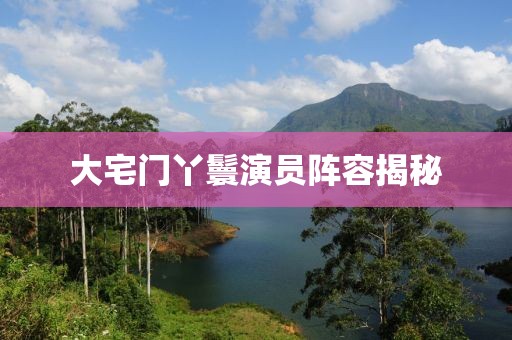 大宅门丫鬟演员阵容揭秘