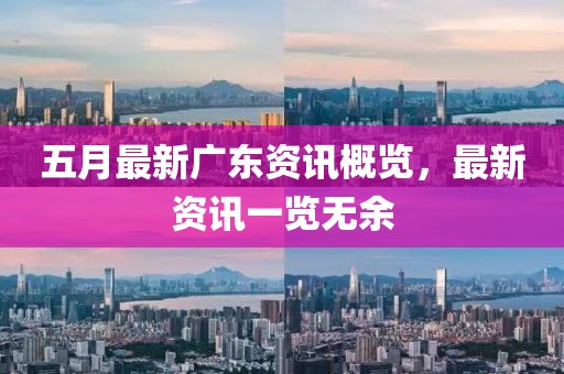 五月最新广东资讯概览，最新资讯一览无余