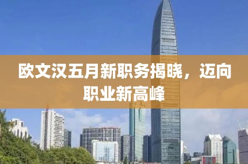 欧文汉五月新职务揭晓，迈向职业新高峰