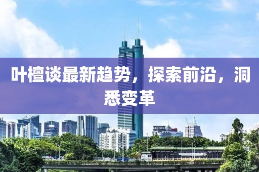 叶檀谈最新趋势，探索前沿，洞悉变革