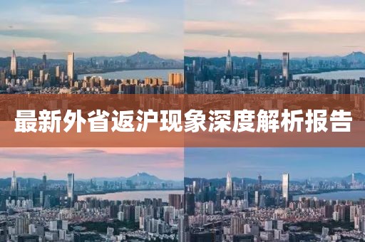 最新外省返沪现象深度解析报告