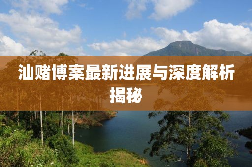 汕赌博案最新进展与深度解析揭秘