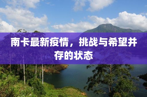 南卡最新疫情，挑战与希望并存的状态